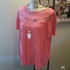LC Lauren Conrad Salmon Pink Top
